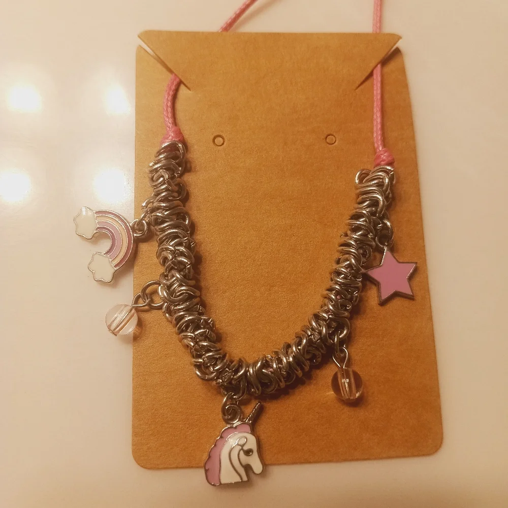 Unicorn, Rainbow, Star Necklace